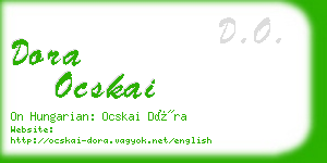 dora ocskai business card